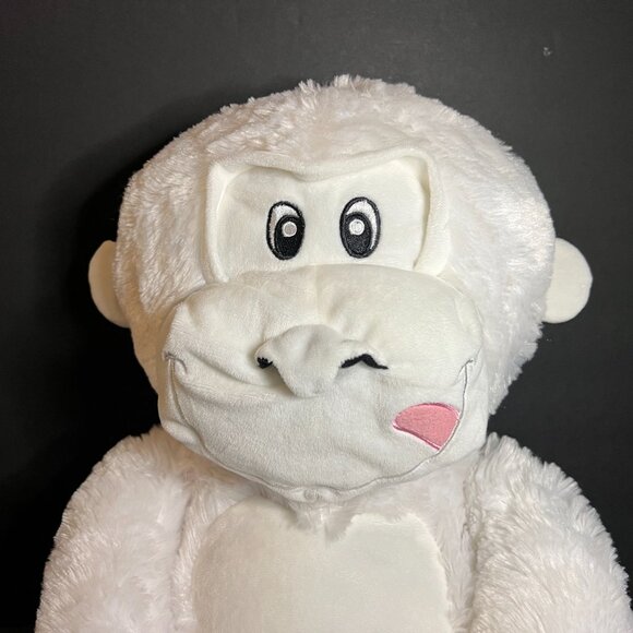 Nanco Hangable Large White Gorilla Plush Stuffed Animal Toy w/ Velcro Hands 17" - Picture 2 of 7